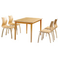Table de salle à manger cantine en bois solide de qualité supérieure durable de Guangzhou